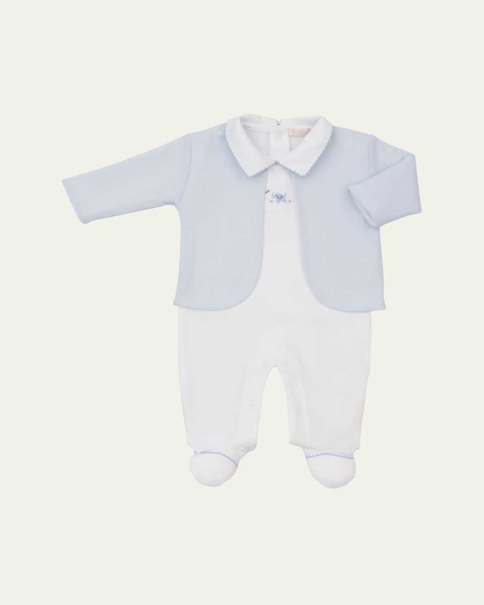 Boy's Premier Elephant Empire Jacket & Footie Set, Size Newbor